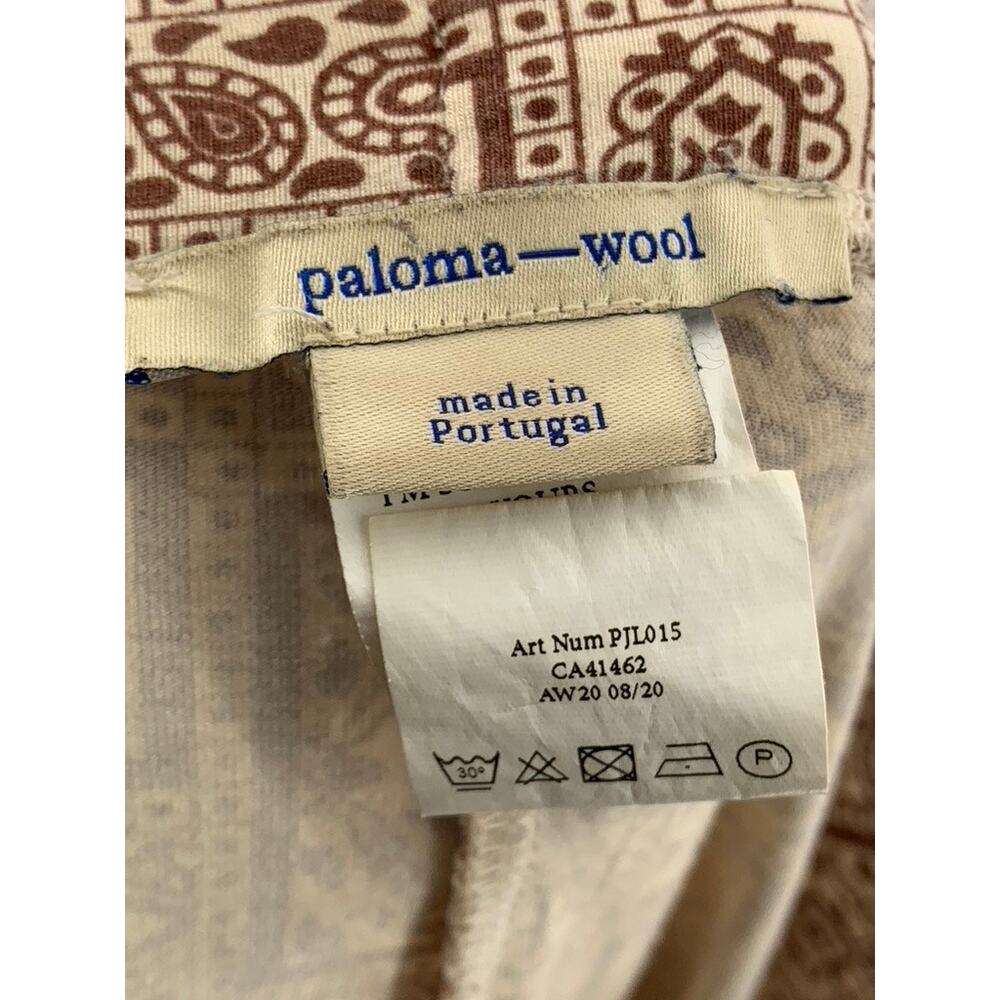 PALOMA WOOL Women's Brown Paisley Printed Straight Leg Pull-On Pant SZ S - Picture 7 of 10